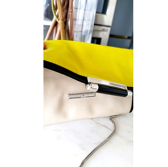 DVF Yellow/Ivory/Black Leather handbag - Picture 5 of 8